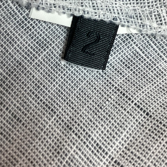 OSKA Linen Midi Dress White Gray #510 - Picture 8 of 8